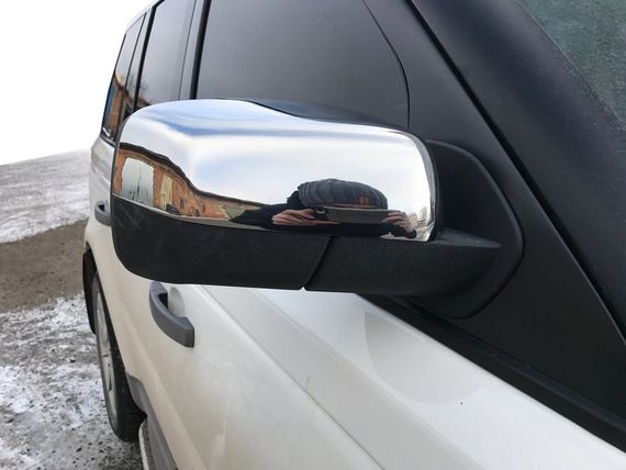 Накладки на дзеркала (2 шт, нерж) Carmos - Турецька сталь для Range Rover III L322 2002-2012 рр