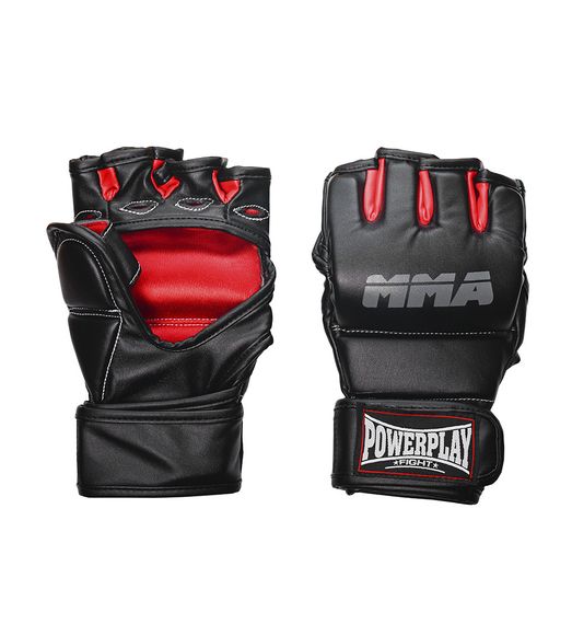 Рукавиці для MMA PowerPlay 3053 Чорно-Червоні S/M | Зображення 3