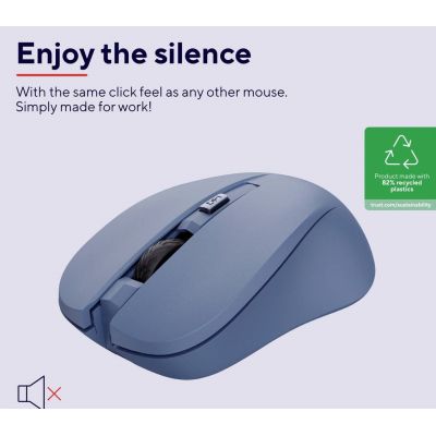 Мышка Trust Mydo Silent Wireless Blue (25041) | Зображення 6