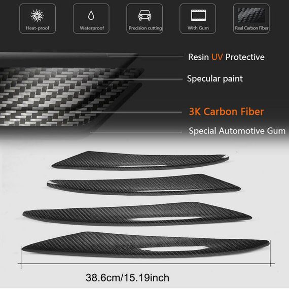 Накладки на передній бампер (для AMG / AMG-Line 2017-2019, Карбон) для Mercedes E-class coupe C238 рр | Зображення 5