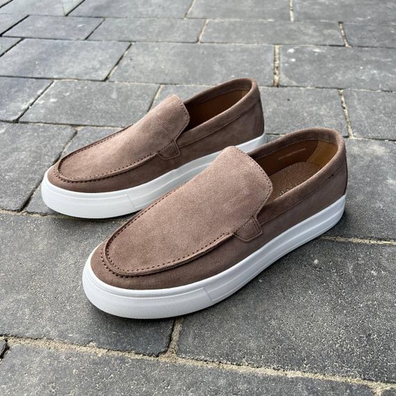 Чоловічі бежеві замшеві лофери 40 розмір | Зображення 3