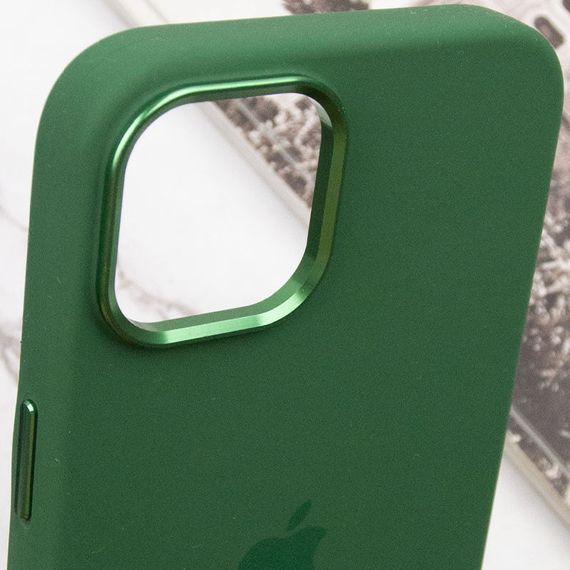 Чохол Silicone Case Metal Buttons (AA) для Apple iPhone 12 Pro Max (6.7") Силікон, Зелений/Clover | Зображення 7
