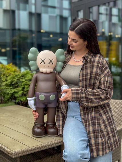 Статуетка Kaws Companion колекційна фігурка для інтер'єру 70 см коричневий kw013 | Зображення 2