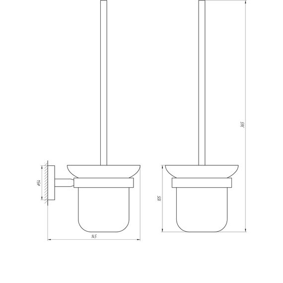Йоржик для унітазу Globus Lux BS8429A | Зображення 1