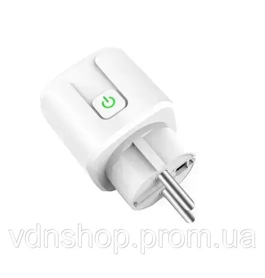 Розумна смарт WiFi розетка 20А з лічильником електроенергії та таймером Біла Розетка Smart Plug з енергометром | Зображення 4