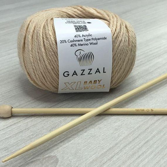 Пряжа Gazzal – Baby Wool XL колір 839 Тілесний