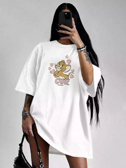 Футболка жіноча з принтом повсякденна L Білий