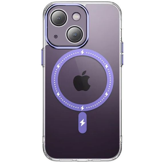 Чехол TPU+PC Colorful with MagSafe для Apple iPhone 13 (6.1") Purple