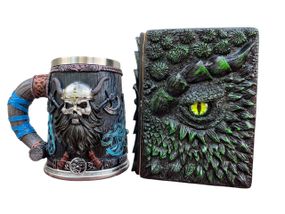 Подарунковий набір Кухоль 3D Скандинавський Воїн і Блокнот 3D «Око Лісового Дракона»