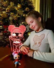3D светильник ночник с пультом «LOL ЛОЛ 2» 3DTOYSLAMP