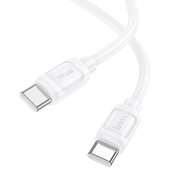 Дата кабель Hoco X115 Surpass Type-C to Type-C 60W (1m) White | Зображення 1