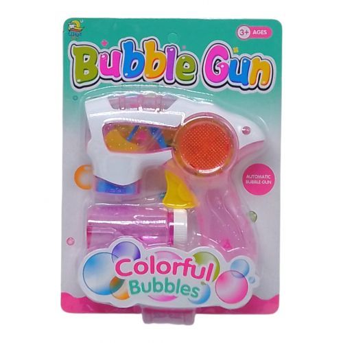 Пистолет для пускания мыльных пузырей (розовый)