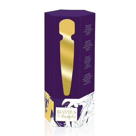 Вібромасажер Rianne S: Bella Mini Wand Purple, 10 режимів роботи, медичний силікон, подарункове пако | Зображення 1