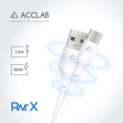 Дата кабель USB 2.0 AM to Type-C 1.2m PwrX 30W ACCLAB (1283126559532) | Зображення 2