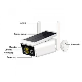 Камера відеоспостереження WiFi Solar Camera 2MP FHD ОРИГІНАЛ з двома акумуляторами 18650 20 (MER-15339_1525)