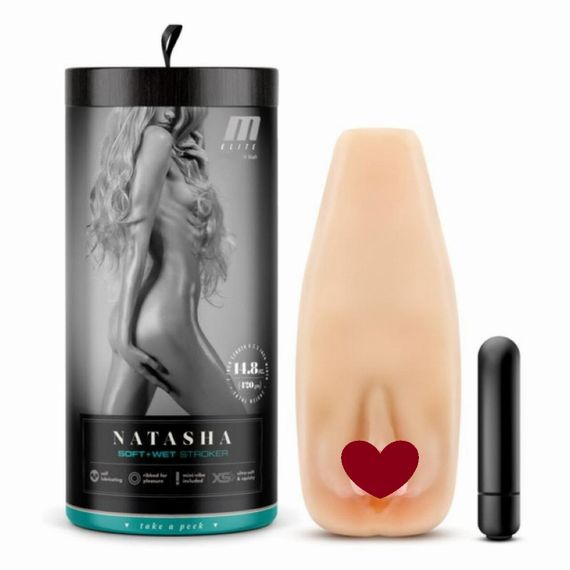 Мастурбатор з віброкулею M For Men Natascha реалістичний, 6.4 см х 17.8 см Sex Aura