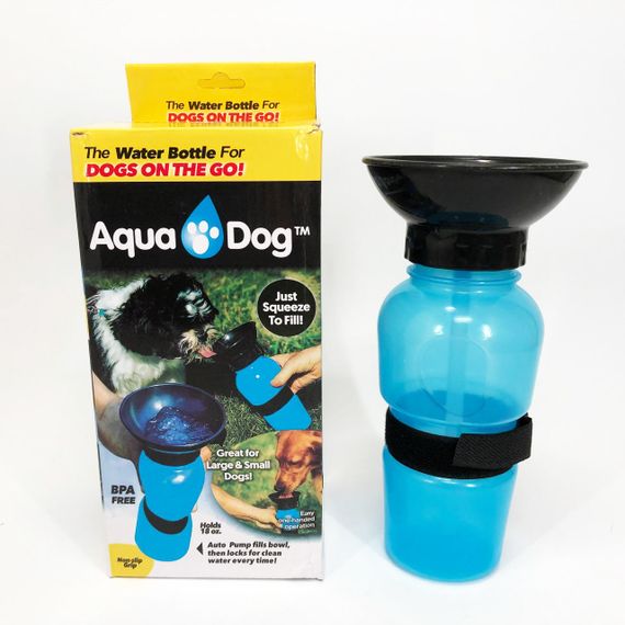 Поїлка для собак дорожня переносна Aqua Dog 537 мл портативна пляшка для великих та дрібних собак FS-97 TI-24 | Зображення 3