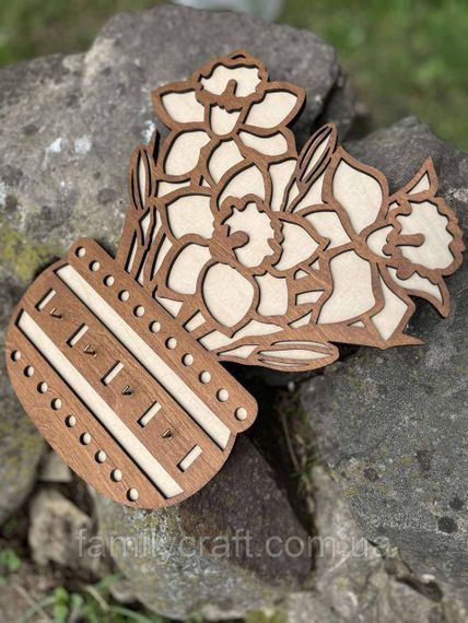 Настенная ключница из дерева Деревянный органайзер для ключей Держатель для хранения Персонализация | Зображення 2