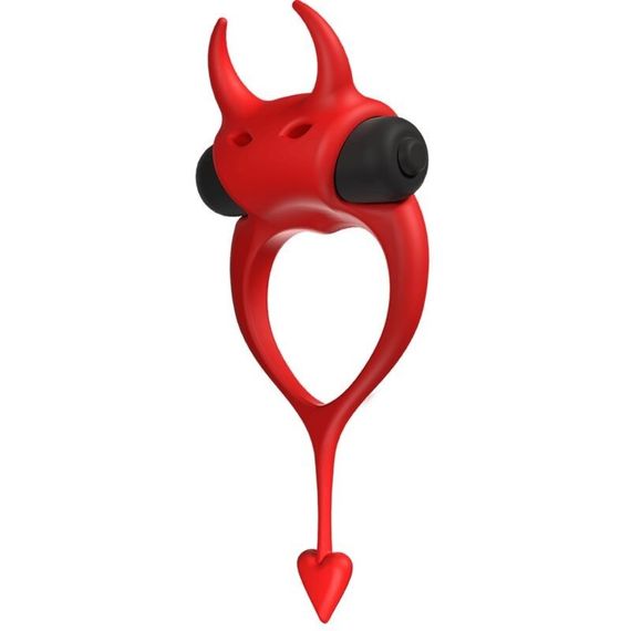 Ерекційне кільце як диявол Adrien Lastic Devol Cock Ring з вібрацією, червоне Sex Aura | Зображення 1