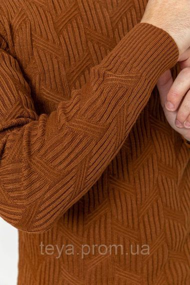 Светр чоловічий, колір коричневий, розміри XL, L, XXL FA_001062 | Зображення 4
