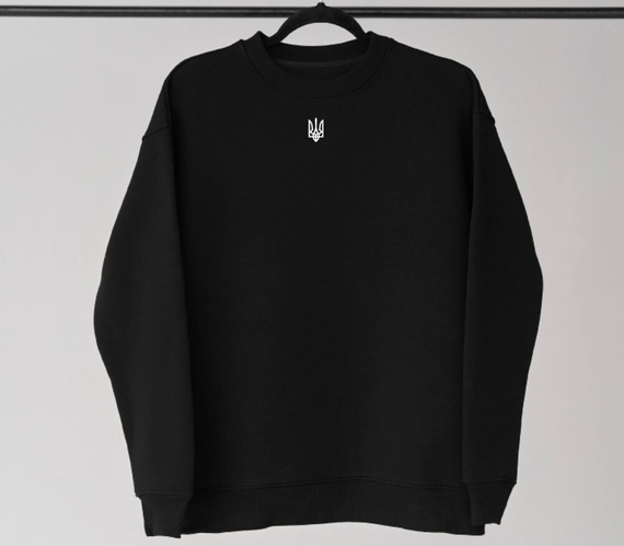 Світшот Тризуб двунитка черн S L