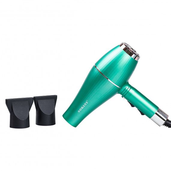 Фен для волос Sokany SK-14009 с двумя концентраторами зеленый | Зображення 1