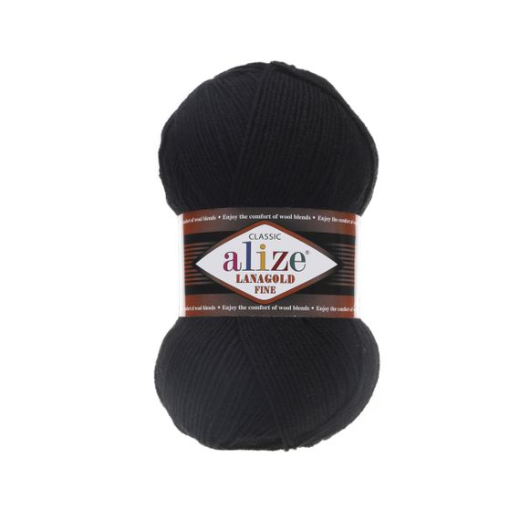 Пряжа Alize Lanagold Fine 60 напіввовна