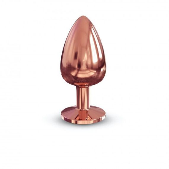 Металева анальна пробка із прикрасою у вигляді кристалу Dorcel - Diamond Plug Rose Gold L | Зображення 1