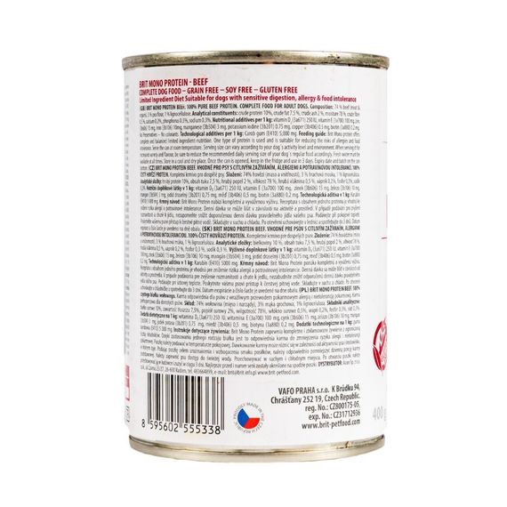 Brit Mono Protein Dog Beef вологий корм з яловичиною для собак, 400 гр | Зображення 2