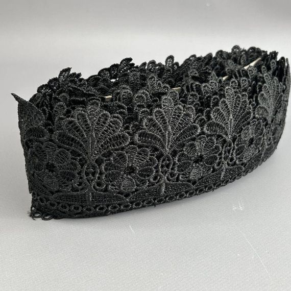 (55-727-32-154) Мереживо макраме 8,5 см - синій темний | Зображення 1
