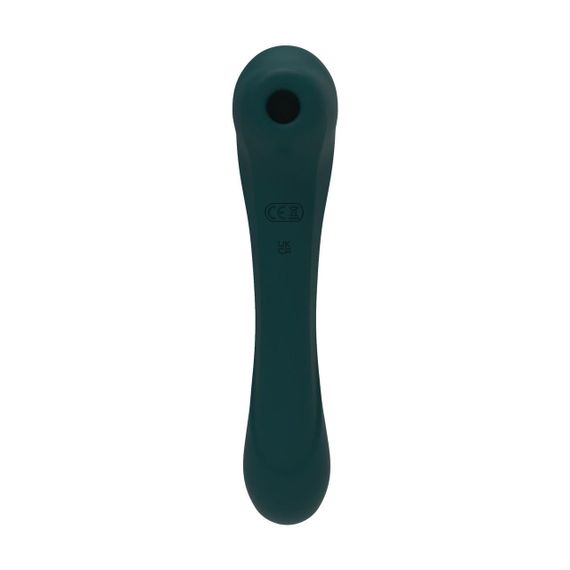 Вібратор та вакуумний кліторальний стимулятор 2-в-1 Alive Quiver Teal — максимальний комфорт та задоволення | Зображення 2