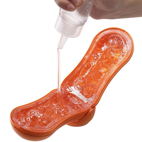 Мастурбатор Tenga Flip Orb — Sunset Orange, з можливістю зміни тиску та стимулювальними кульками всередині | Зображення 4