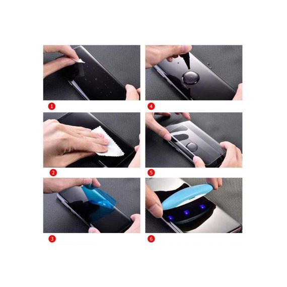 Скло захисне PowerPlant Samsung Galaxy S20 Ultra (liquid glue + UF-lamp) (GL607853) | Зображення 1