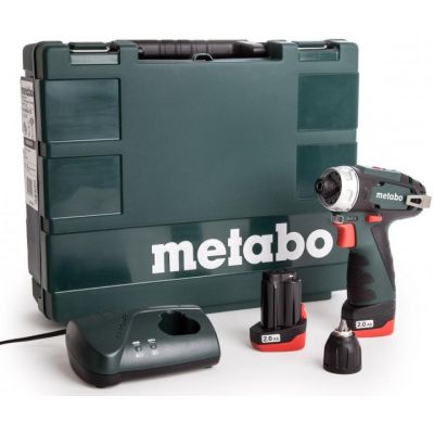 Шуруповерт Metabo PowerMaxxBS, 10.8 В, 2х2.0Аг, кейс (600080500) | Зображення 2