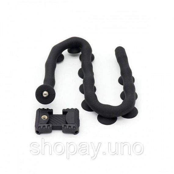 Гибкий держатель для телефона с присосками универсальный Cute Worm Lazy Holder. Цвет: черный | Зображення 5