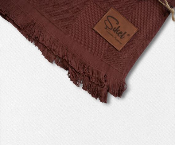 Вафельное покрывало Sikel 210×240 см. Elegan Bordo | Зображення 2
