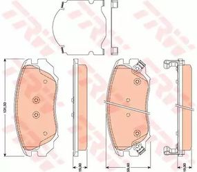Колодки гальмівні дискові OPEL/SAAB Astra/Insignia/Zafira/9-5 F 16 08, TRW (GDB1782)