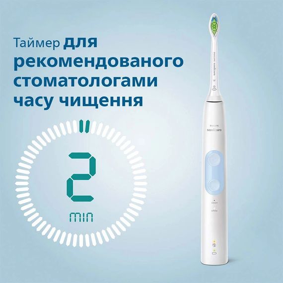 Електрична зубна щітка Philips Sonicare HX6839/28 Protective Clean (серія 4500) White | Зображення 2