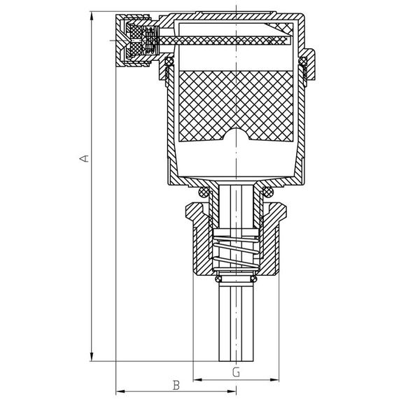 Повітровідвідник автоматичний прямий із зворотним клапаном KOER KR.1246 - 1/2" (KR3127) | Зображення 1