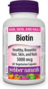 Биотин Webber Naturals Biotin 5000mcg 60 caps