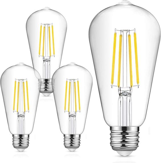 Світлодіодна лампа розжарювання EXTRASTAR ST64 E27, холодне світло 6500 K, 8 Вт, вінтажна лампа в стилі ретро 95