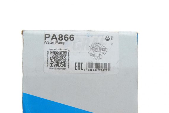 Помпа воды Fiat Doblo Panda Punto Bravo Stilo 1.2 1.4 01- 23z  B B  8 лоп.  метал.импеллер  PA866 | Зображення 3