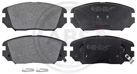 Колодки передні гальмівні Civic/Sonata/Tucson (04-13) (ABS 37525), ABS (37525) | Зображення 1