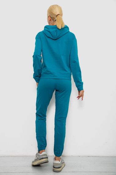Спортивний костюм жіночий двонитка, колір бірюзовий, 214R1419-004 | Зображення 3