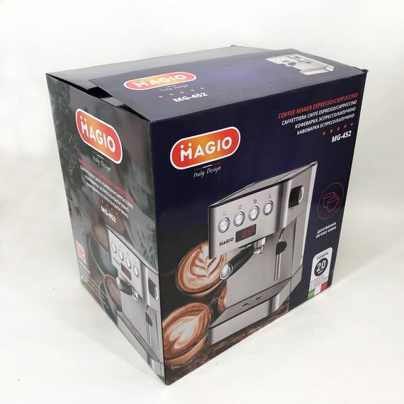 Кавоварка рожкова еспресо/капучино Magio MG-452 AL-913 850 Вт | Зображення 5