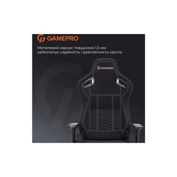 Крісло ігрове GamePro GC900B Size XL Fabric Black (GC900B) | Зображення 9