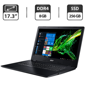 Ноутбук Б-клас Acer Aspire 3 A317-32-P62H / 17.3" (1600x900) TN / Intel Core i3-1005G1 (2 (4) ядра по 1.2 - 3.4 GHz) / 8 GB DDR4 / 256 GB SSD / Intel UHD Graphics / WebCam / Windows 11 б/в