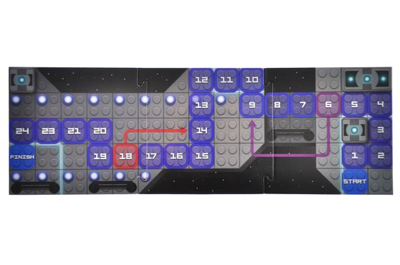 Конструктор блочний QB300-105 "Block&Steps: Зоряний Корабель" + ходилка і меморі гра 3в1, 40дет. qbee | Зображення 7