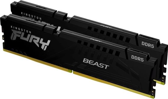 Память ПК Kingston DDR5 16GB KIT (8GBx2) 5200 FURY Beast KF552C40BBK2-16
