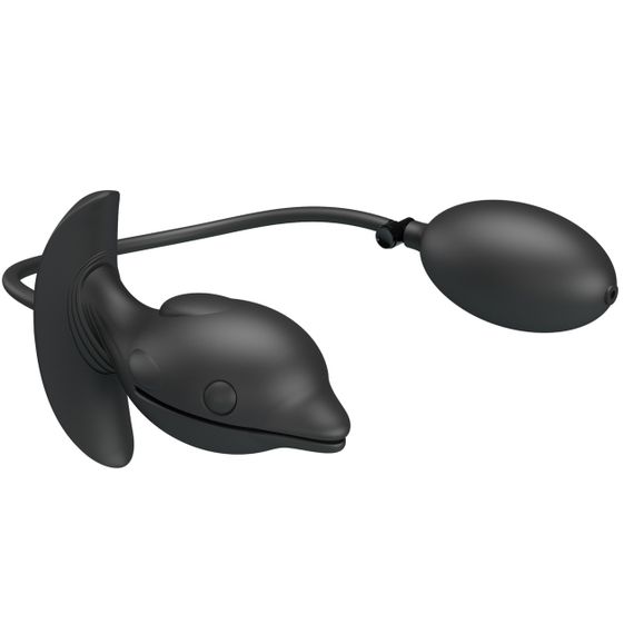 Анальная пробка с накачкой Pretty Love Hanson «Дельфин», черная, 10.6 х 4.1 см sexstyle | Зображення 2